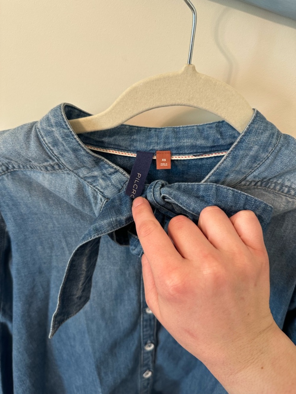 Anthropologie Pilcro Tie-Neck Blouse - Picture 4 of 6